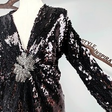 ZARA 🖤 KLEID MINIKLEID PARTYKLEID COCTAILKLEID STRASSAPPLIKATION PAILLETTEN