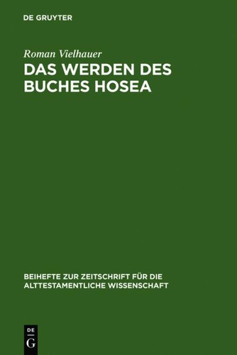 Das werden des buches hosea - des,