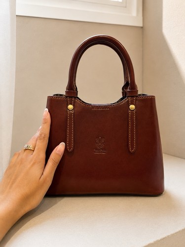 Echtleder handtasche aus - handtasche,