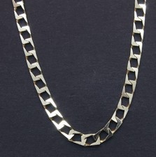 9 Karat Gelbgold massive quadratische Panzerkette 26 Zoll 9,5 gm (80.25.716)