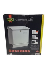 Burg Wächter Briefkasten Integriertes Zeitungsfach, Weiß, Comfort-Set 91300 W