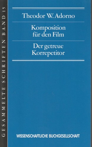 Theodor adorno hanns - w., adorno/hanns