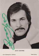 GÖTZ GEORGE Original Autogramm signierte Rüdel Postkarte 70er Jahre