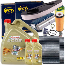 INSPEKTIONSPAKET+CASTROL M 5W30 ÖL passend für BMW 5er F10 F07 7er F01 525-535d