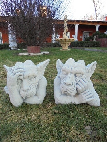 Gartenfiguren set gargoyle - gartenfiguren,