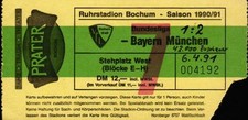 Ticket BL 90/91 VfL Bochum -