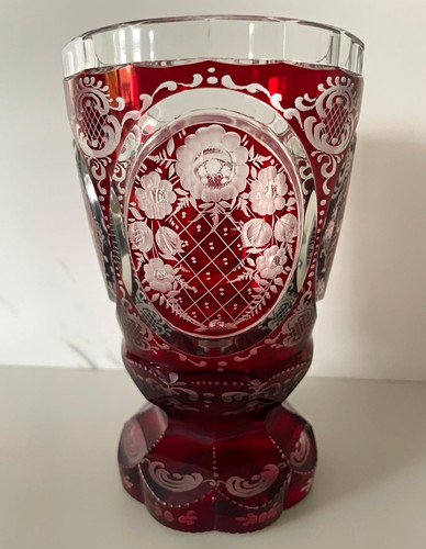 Bohemia kristallglas vase - bohemia,
