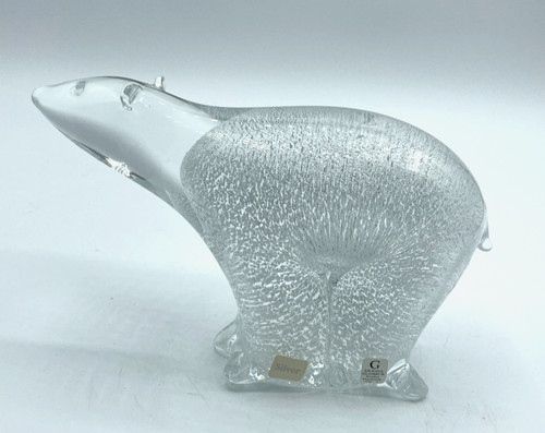 Vintage glas figur eisbär - figur,