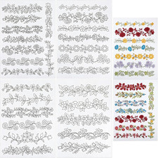 4 Blatt Stickvorlagen