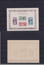 Saarland block postfrisch - 1,