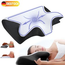 Nacken Therapiekissen Memory Schaum Anthrazit Orthopädisch Ergonomisch Schmerzen