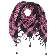 Palituch Halstuch Schal schwarz pink Kufiya PLO Tuch Arafatschal Pali Fransen