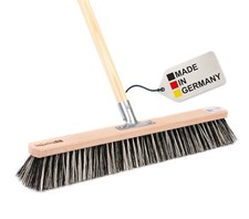 Straßenbesen 60cm Breit mit Stiel 140cm Lang harte Borsten Besen für draussen