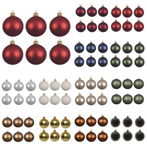 Weihnachtskugeln 8cm glas - 6,