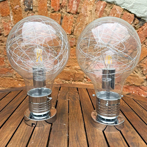 Lampe leuchte glas - 2x,
