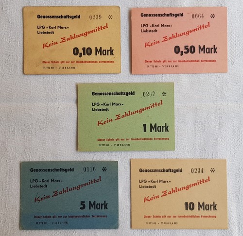 Lpg geld ddr - 5x, liebstedt