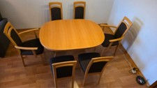 Esstisch ausziehbar mit 6 Stühlen gebraucht hochwertig und gut erhalten
