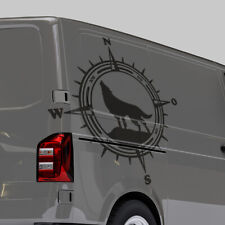 Auto Aufkleber Kompass Windrose Wolf Offroad Adventure Dekor Sticker #1407-60