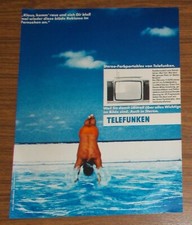 Seltene Werbung vintage TELEFUNKEN PALcolor V 4290 Stereo-Farbfernseher 1982