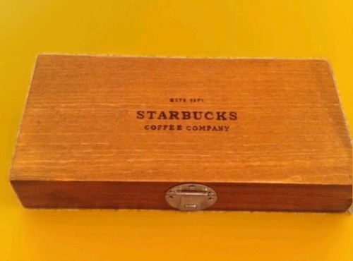 Starbucks geschenkbox aus holz - starbucks,