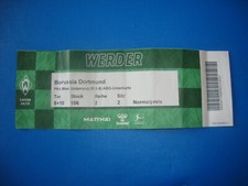 24/25 Ticket Werder Bremen BVB Dortmund Eintrittskarte Sammler Bundesliga