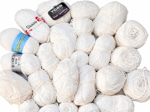 Strickwolle weiß konvolut 50g - konvolut,
