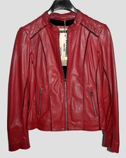 Lamm-Nappa Lederjacke merlot modern butterweiches Leder Punchball 40 38 S M 