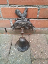 schönes Willkommen Schild " Welcome " mit Hahn und Türglocke Nostalgie Landhaus