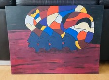 Acrylbild 80 x 60 handgemalt