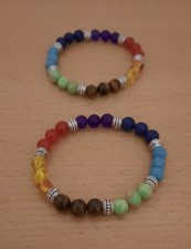 2xChakra Armband 7  Perlen Glücksarmband Heilung Erfolg Energie