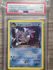 Pokemon Dunkles Garados 8/82 Holo Team Rocket 1. Edition Deutsch PSA 7