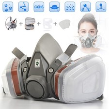 Atemschutz Halbmaske Professionelle Gasmaske Staubmaske Lackiermaske mit Filter