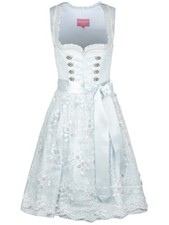 Krüger Madl Mini Dirndl Sunny Größe 44 hellblau weiß silber Perlenschürze NEU