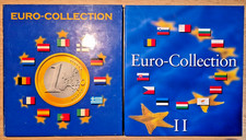 Leuchtturm Münzalbum Euro-Collection Band 1 und Band 2, gefüllt