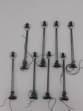 8x H0 Gittermastleuchte Nostalgisch 135 mm aus Anlagenrückbau Metall 
