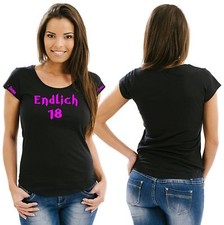 18. Geburtstag Damenshirt Damen T-Shirt Geschenk Endlich 18 20 30 40 50 60 70 14
