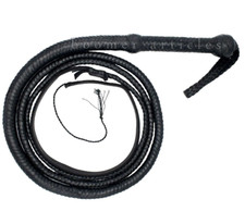 Echtes Rindsleder 8 Fuß lang 12 Zöpfe Weben Bullenpeitsche Handarbeit Jäger