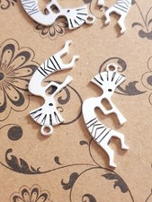 5 x Kokopelli Glücksanhänger ♥ Indianischer Schmuck Schamane Flötenspieler Deko
