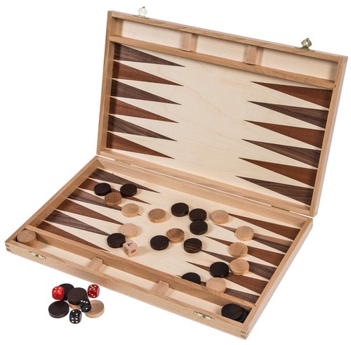 Square backgammon aus holz - holz,