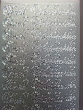 Sticker Frohe Weihnachten gold/silber/rot/grün Starform 451