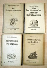 4 alte Reclams Bücher Hefte
