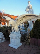 Steinfigur adler xxl sockel - steinfigur,