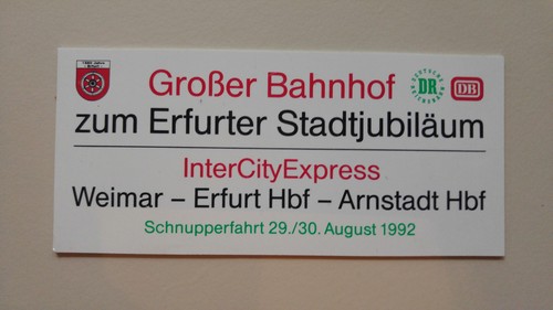 Zuglaufschild zum erfurter - zuglaufschild,