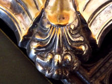 traumhaft Tischlampe antik Frankreich um 1930 silber versilbert H 47,5 cm