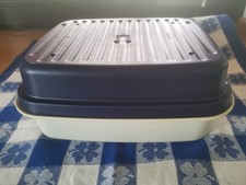 Tupperware großer Brotbehälter Vorrats- Bäckermeister Laibwächter gebraucht blau