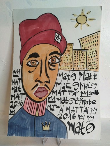 Junge graffiti figur unikat - figur,
