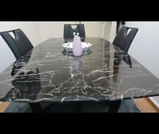 esstisch mit stühlen gebrauchtCOLONIA Esstisch Blas Marmoroptik Gestell schwarz,