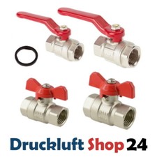 Kugelhahn Absperrhahn Absperrventil Dichtring Druckluft Wasser 1/4" - 1"  IG/IG