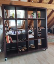 Regal, Raumteiler, Holz, dunkelbraun 