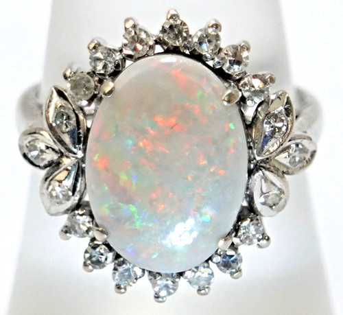 Ring gold opal - ring,